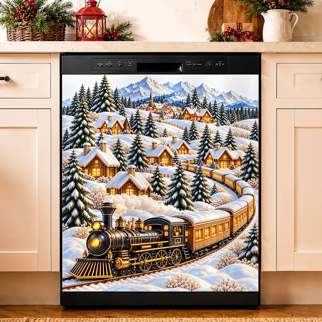 Christmas Magnetic Dishwasher Cover A Journey Through Winter Wonderland