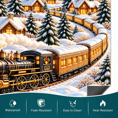 Christmas Magnetic Dishwasher Cover A Journey Through Winter Wonderland