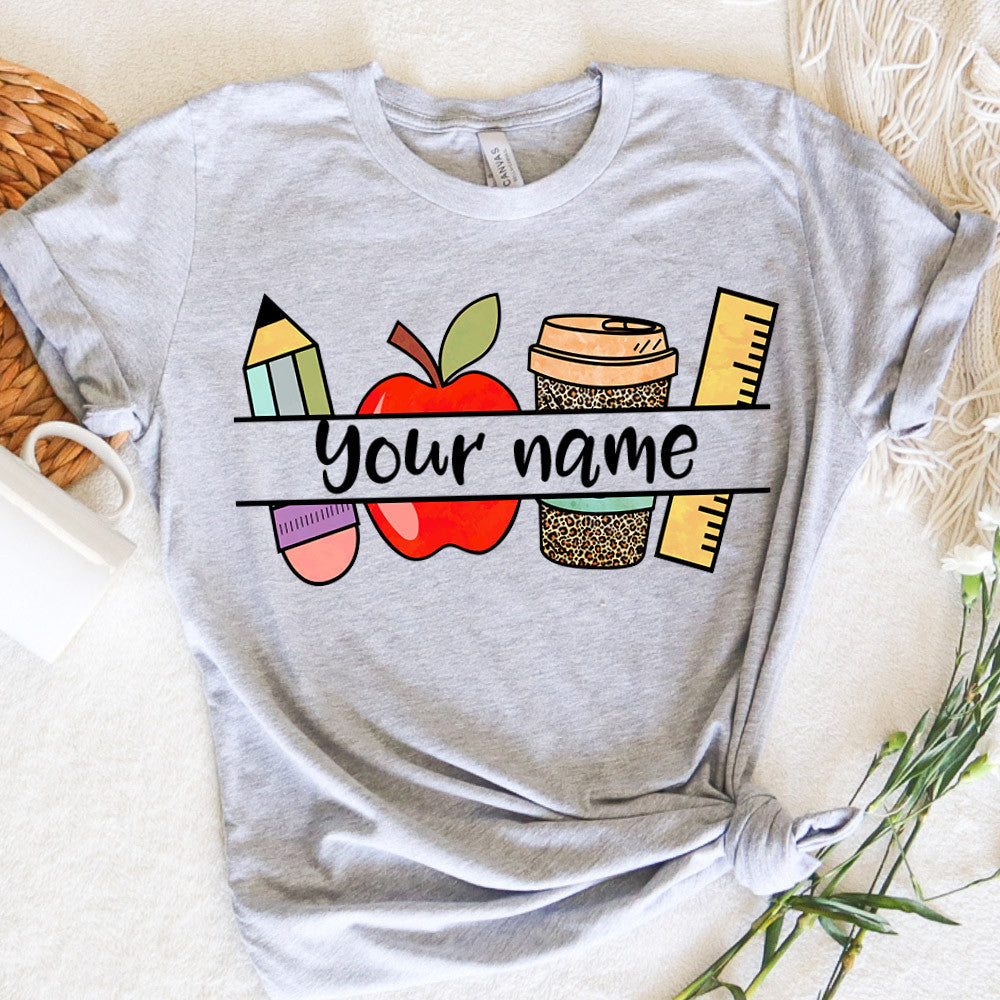 Teacher Graphic Tee Custom Name