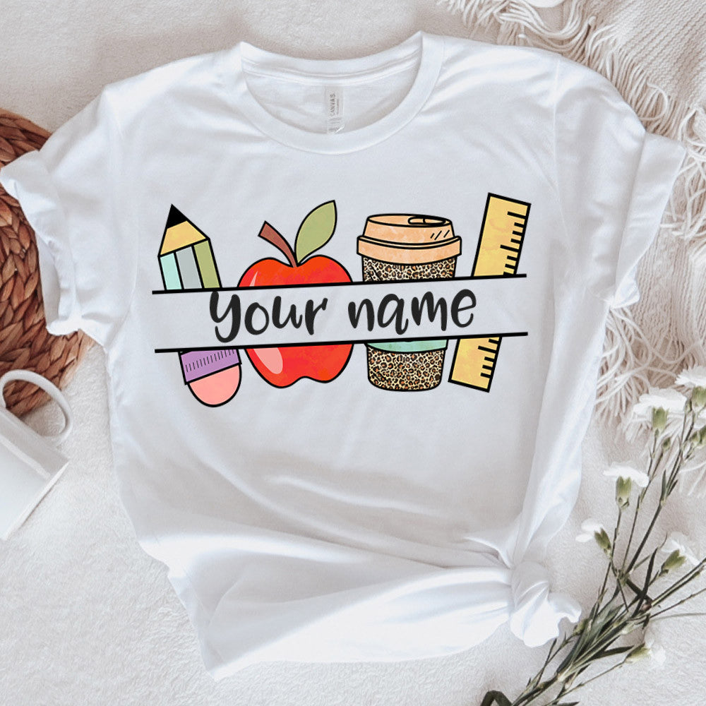 Teacher Graphic Tee Custom Name