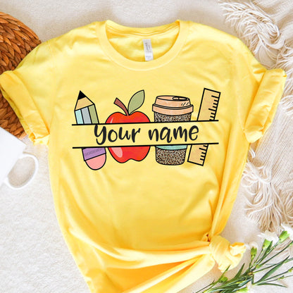 Teacher Graphic Tee Custom Name