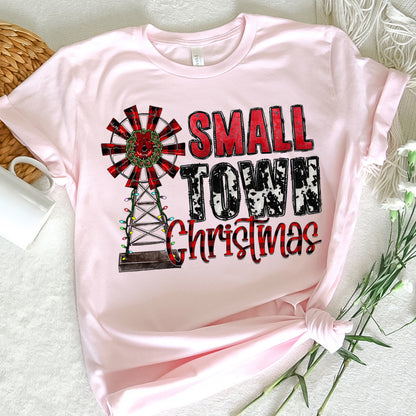 Christmas Graphic Tee Small Town Christmas