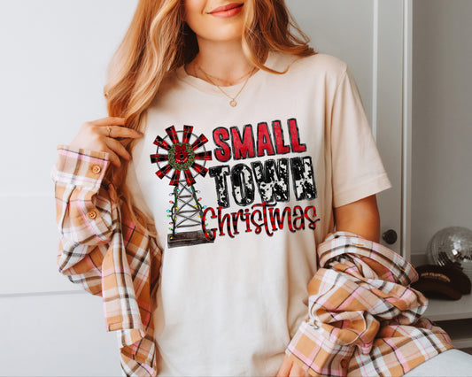 Christmas Graphic Tee Small Town Christmas