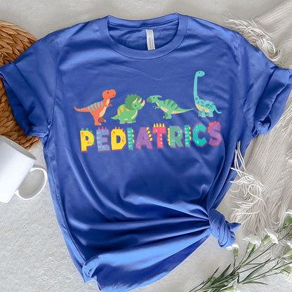 Pediatric Nurse Graphic Tee Dinosaurs Pediatrics