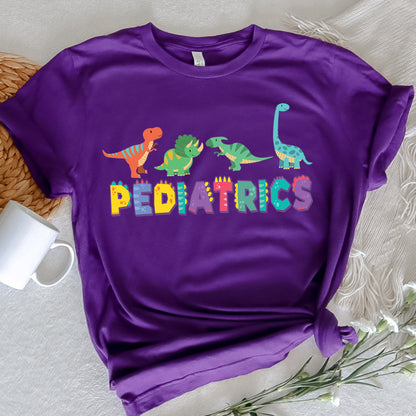 Pediatric Nurse Graphic Tee Dinosaurs Pediatrics