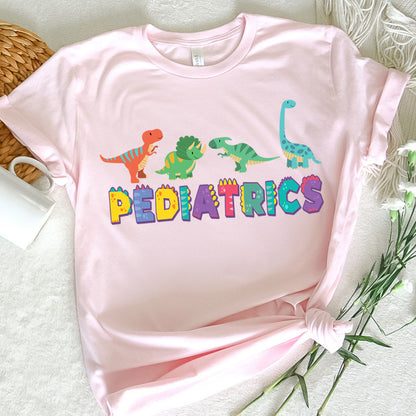 Pediatric Nurse Graphic Tee Dinosaurs Pediatrics