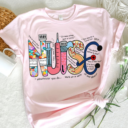 Nurse Graphic Tee Nurse Frequent Sayings