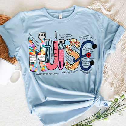 Nurse Graphic Tee Nurse Frequent Sayings