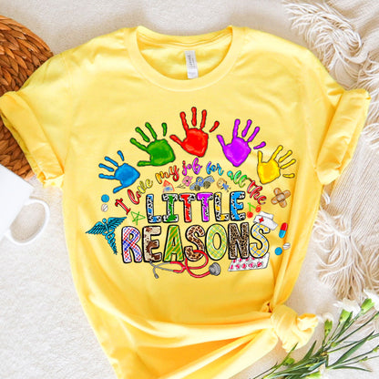 Pediatric Nurse Graphic Tee Love MyJob For All The Little Reasons