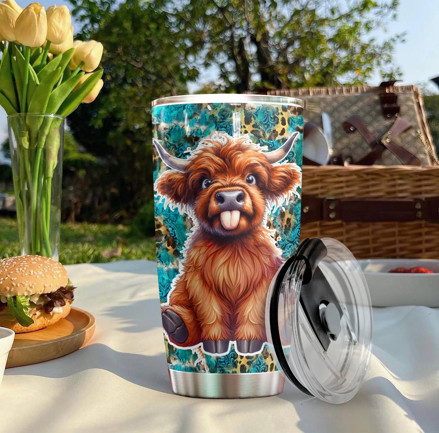 Highland Cow 20Oz Tumbler Personalized Sweetness and SmartA**