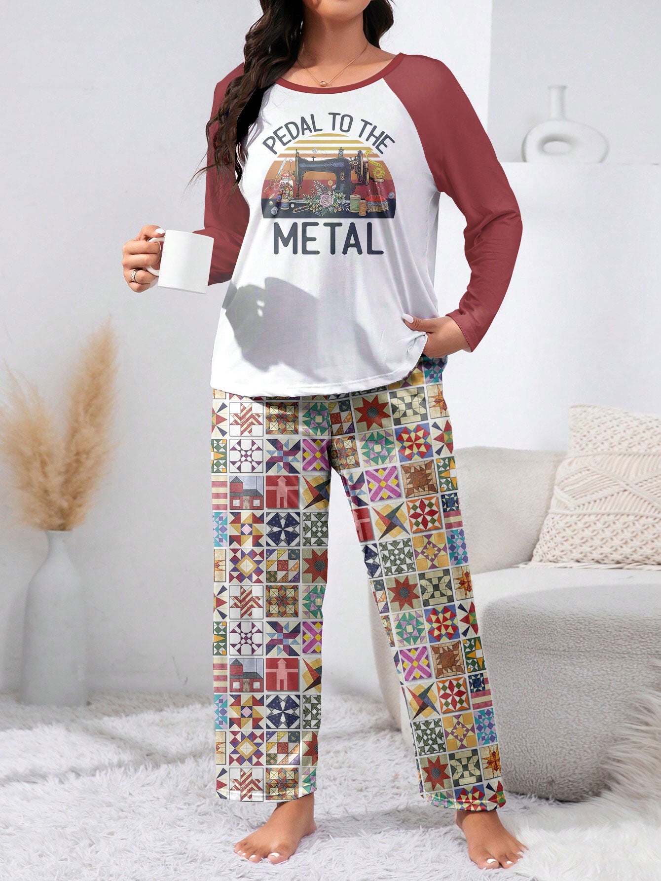 Sewing Lover Raglan Lounge Pajamas Pedal To The Metal