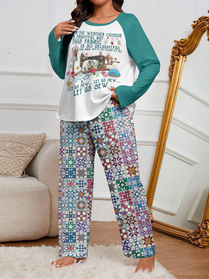 Sewing Lover Raglan Lounge Pajamas Oh The Weather Outside Is Frightful Let Us Sew