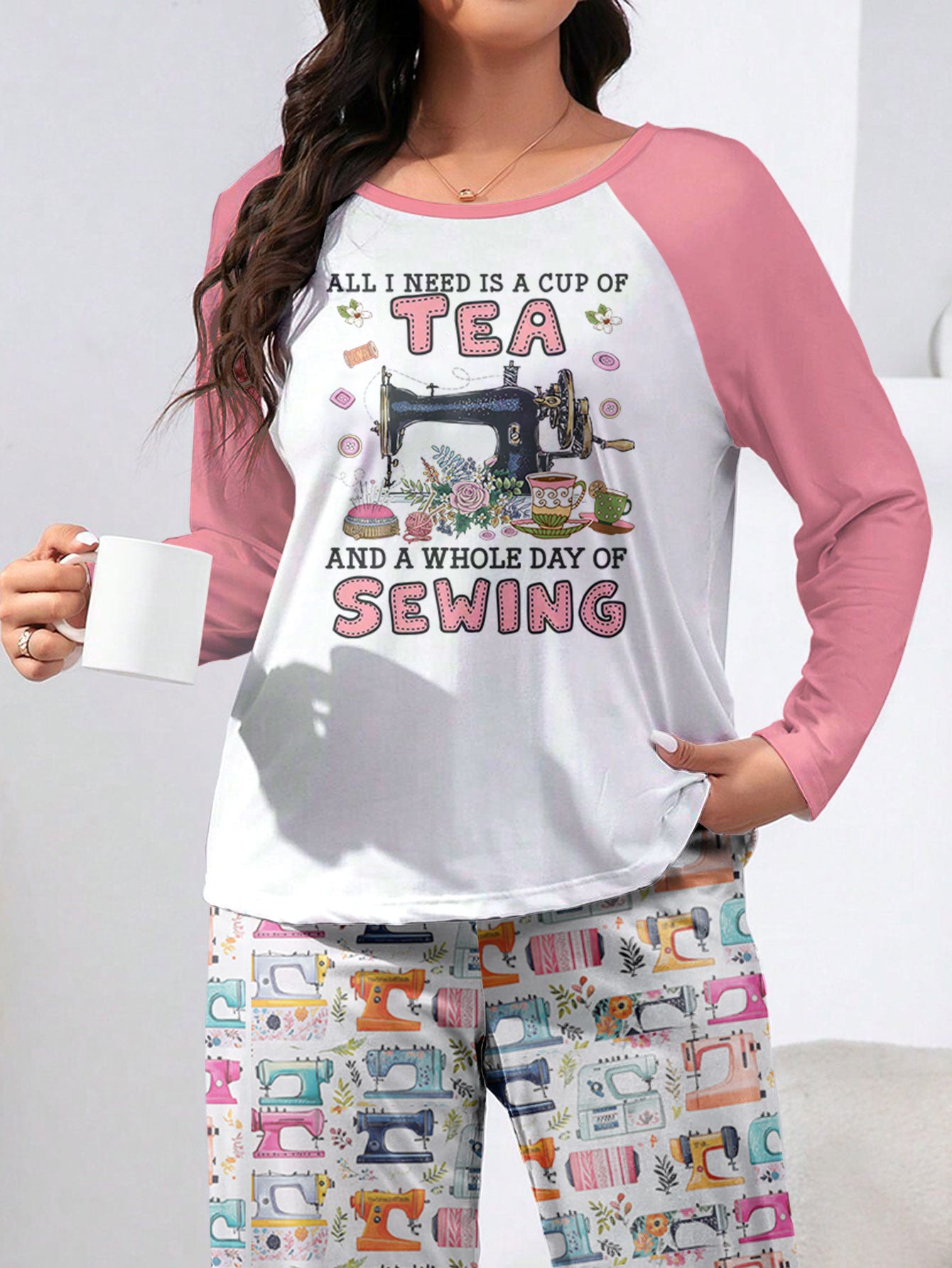 Sewing Lover Raglan Lounge Pajamas All I Need Is Tea And Sewing