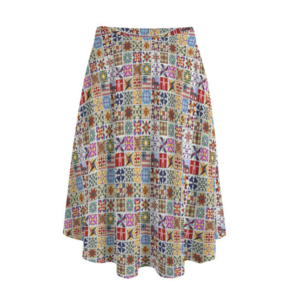 Quilting Pocket Midi Skirt BlockBust Quilt