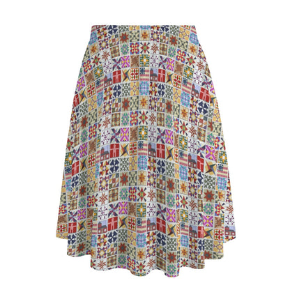 Quilting Pocket Midi Skirt BlockBust Quilt