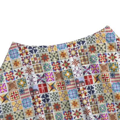 Quilting Pocket Midi Skirt BlockBust Quilt