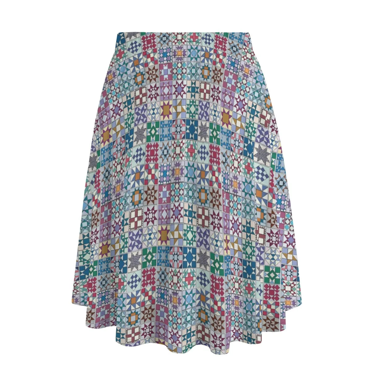 Quilting Pocket Midi Skirt Quilted Harmony