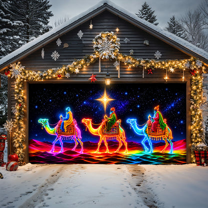 Christmas Garage Door Banner Decoration Journey Beneath Bethlehem’s Star