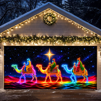 Christmas Garage Door Banner Decoration Journey Beneath Bethlehem’s Star