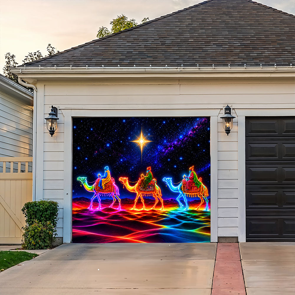 Christmas Garage Door Banner Decoration Journey Beneath Bethlehem’s Star