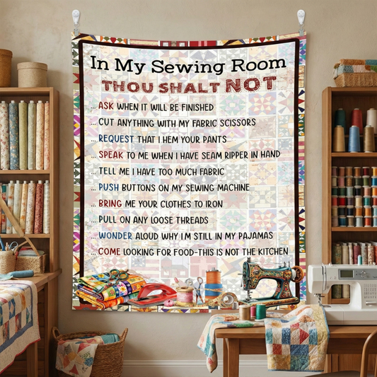 Sewing Lover Tapestry Set Rules Of My Sewing Room (Installation kit included)