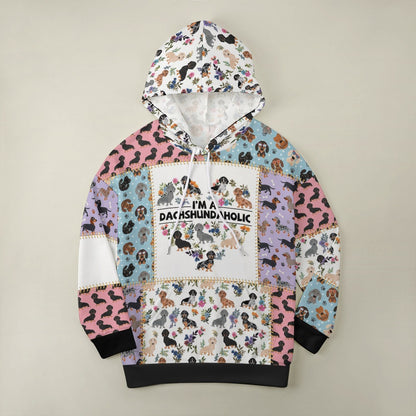 Dachshund Dropped Sleeve Hoodie I'm A Dachshundaholic