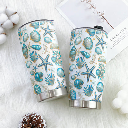 Seashell 20 oz Tumbler Iridescent Ocean