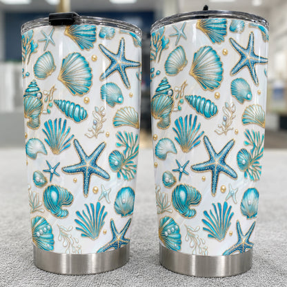 Seashell 20 oz Tumbler Iridescent Ocean