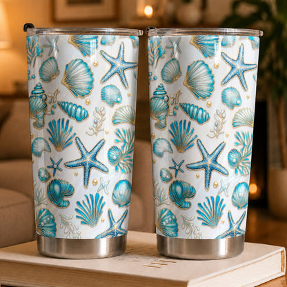 Seashell 20 oz Tumbler Iridescent Ocean