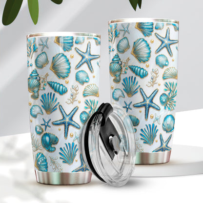 Seashell 20 oz Tumbler Iridescent Ocean