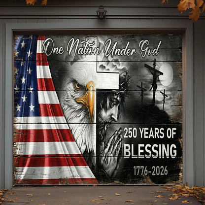 Christian Patriotic Garage Door Banner Decoration 250 Years Of Blessing