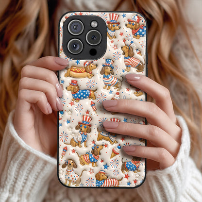 Dachshund Phone Case Festive Liberty Paws