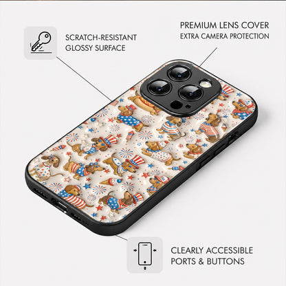 Dachshund Phone Case Festive Liberty Paws