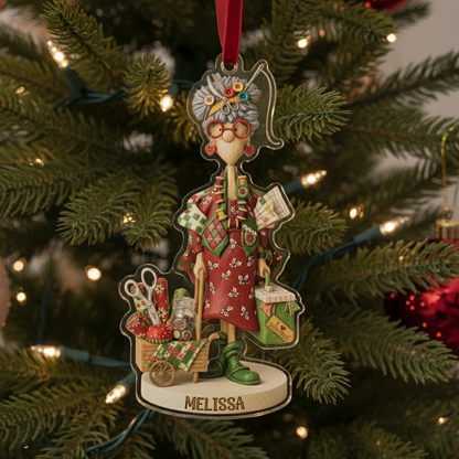Sewing Lovers 2D Acrylic Ornament The Holiday Crafter Personalized
