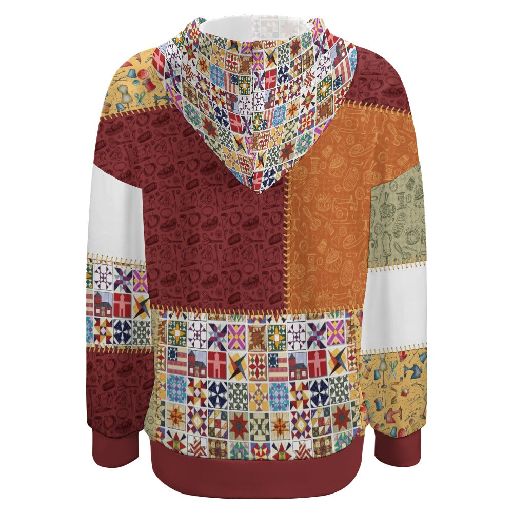 Sewing Lover Dropped Sleeve Hoodie Quilting Is My Therapy