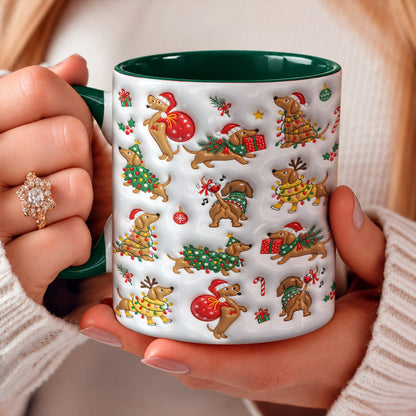 Dachshund Ceramic Accent Mug Merry Doxie Christmas