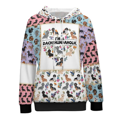 Dachshund Dropped Sleeve Hoodie I'm A Dachshundaholic