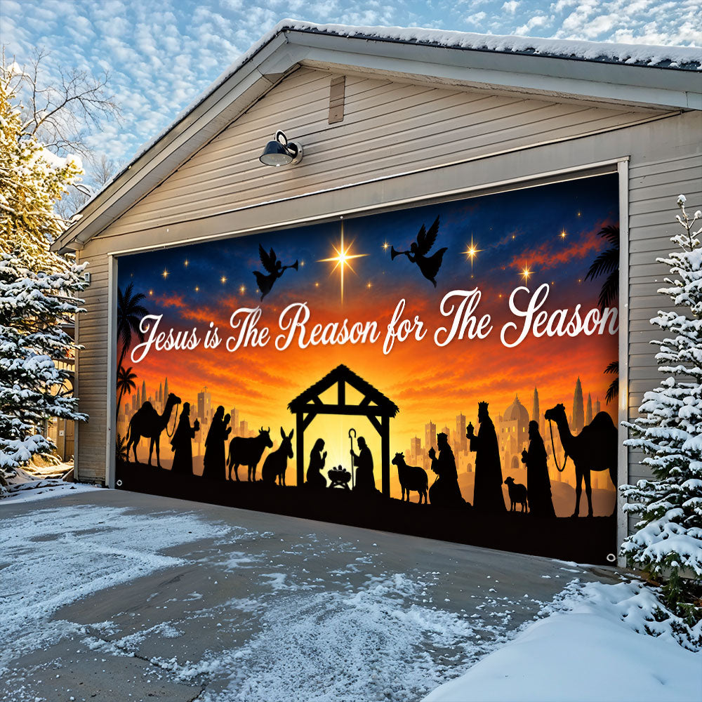 God Garage Door Banner Decoration – Jesus Is the Reason