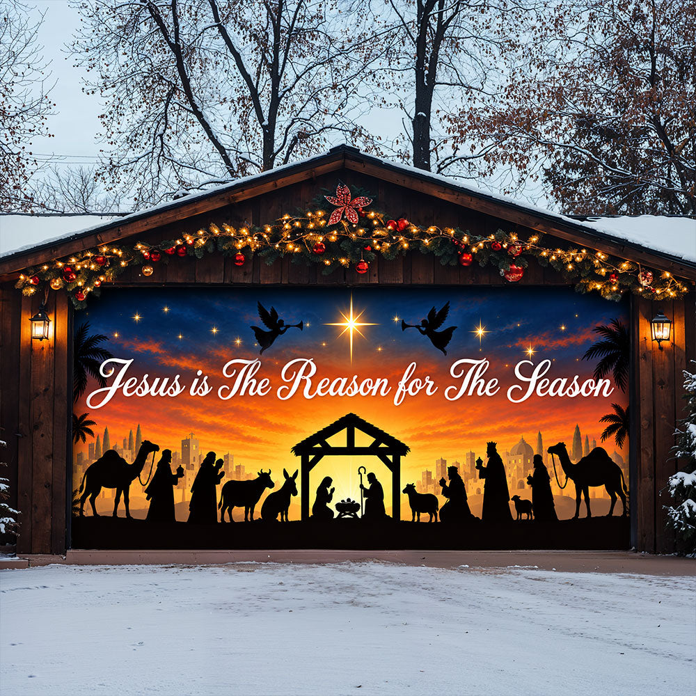 God Garage Door Banner Decoration – Jesus Is the Reason