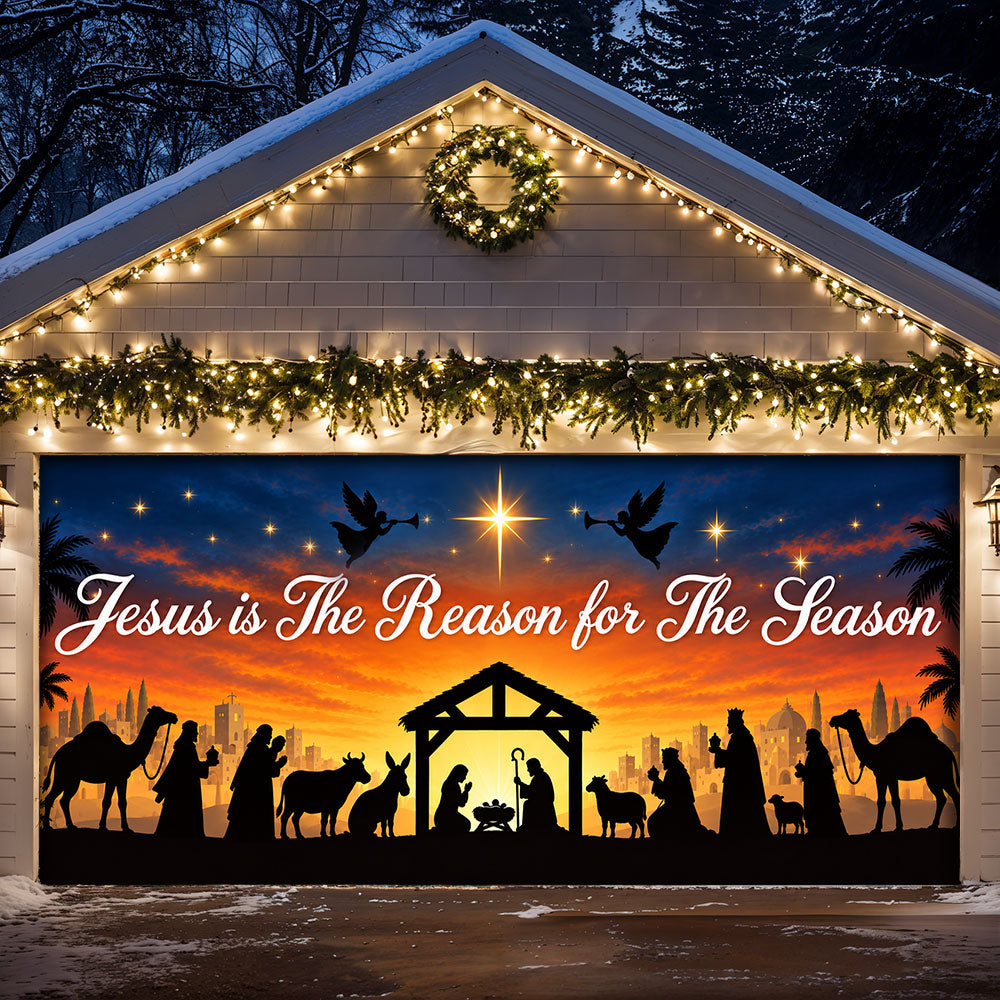 God Garage Door Banner Decoration – Jesus Is the Reason
