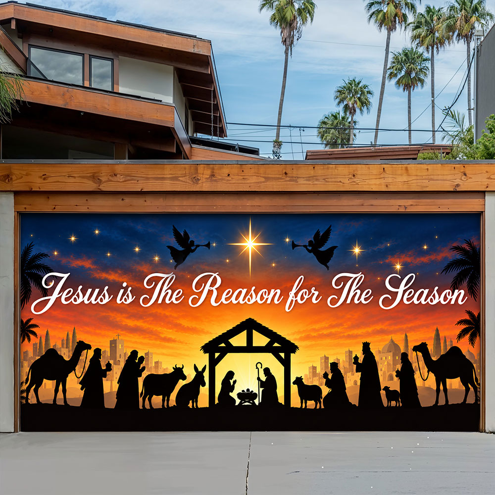 God Garage Door Banner Decoration – Jesus Is the Reason