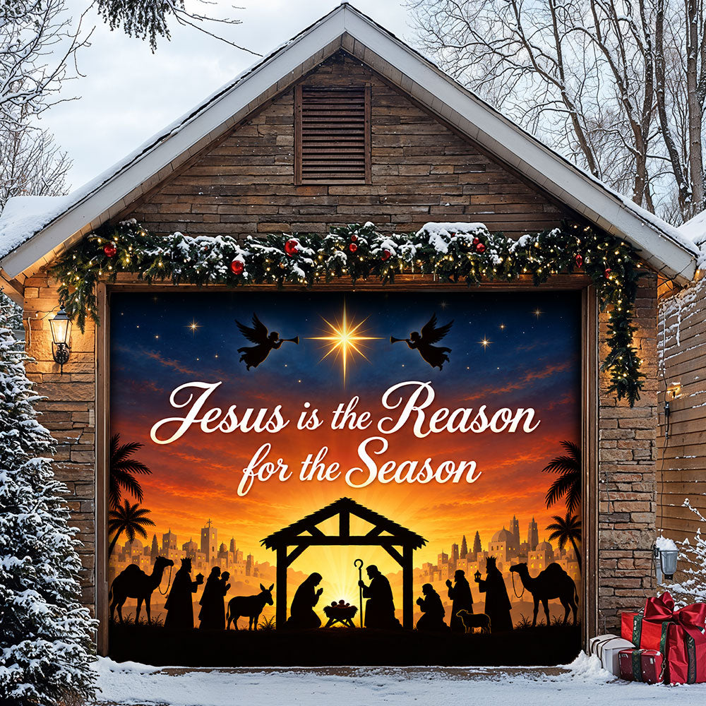God Garage Door Banner Decoration – Jesus Is the Reason