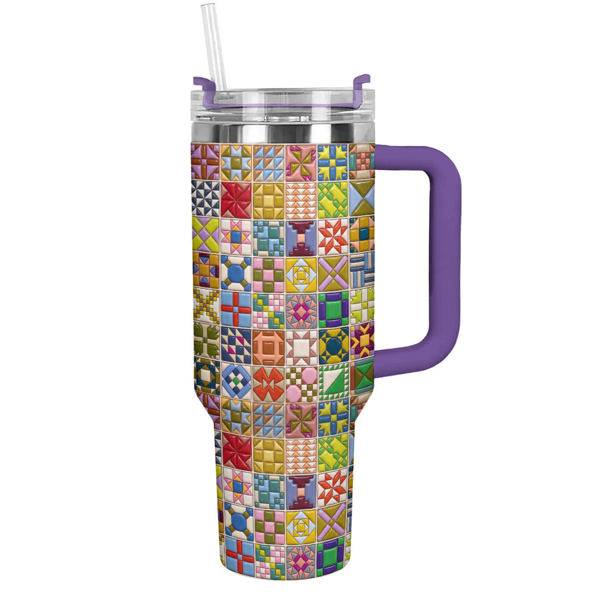 Sewing Lover 40 oz Tumbler Modern Quilt Blocks