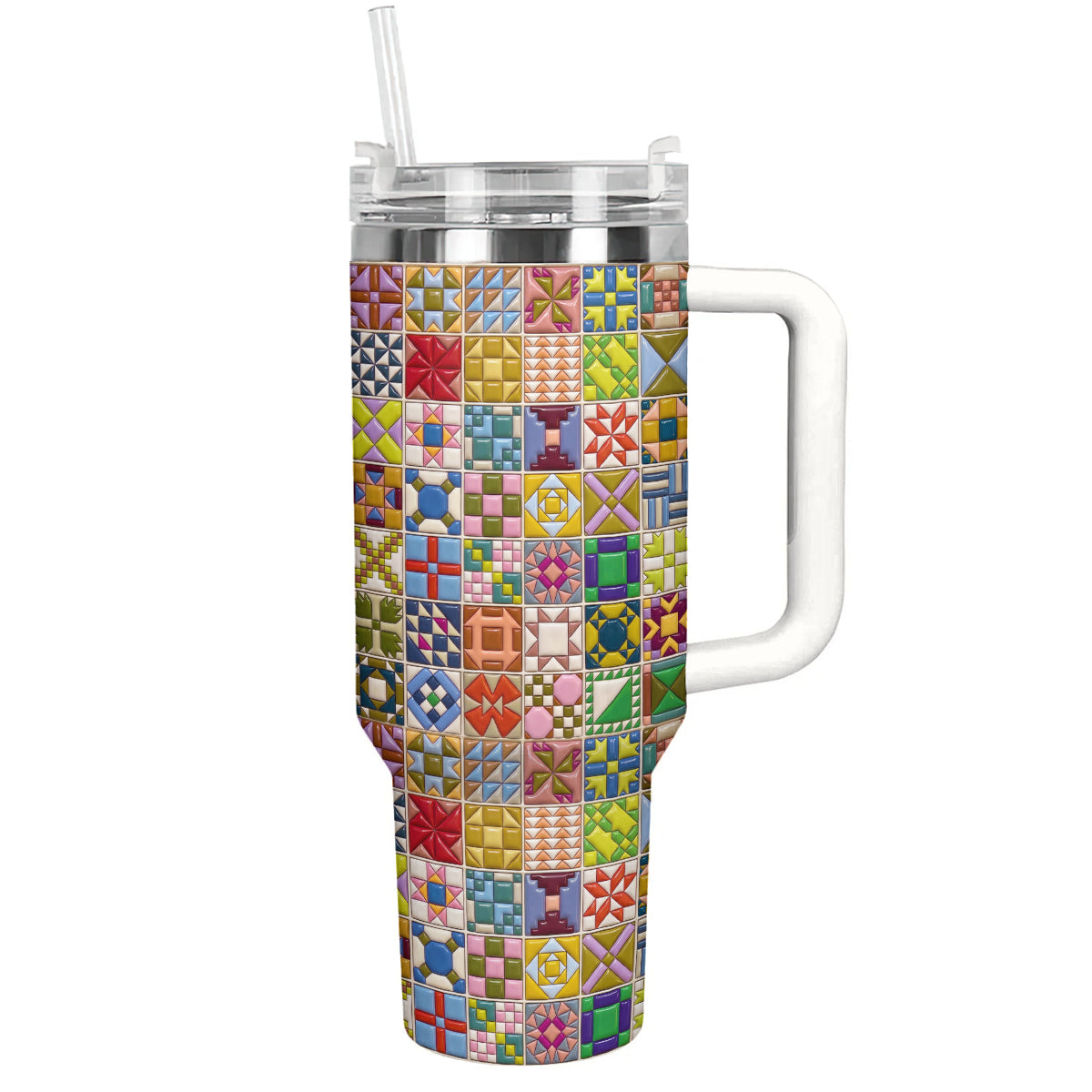 Sewing Lover 40 oz Tumbler Modern Quilt Blocks