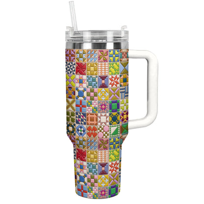 Sewing Lover 40 oz Tumbler Modern Quilt Blocks