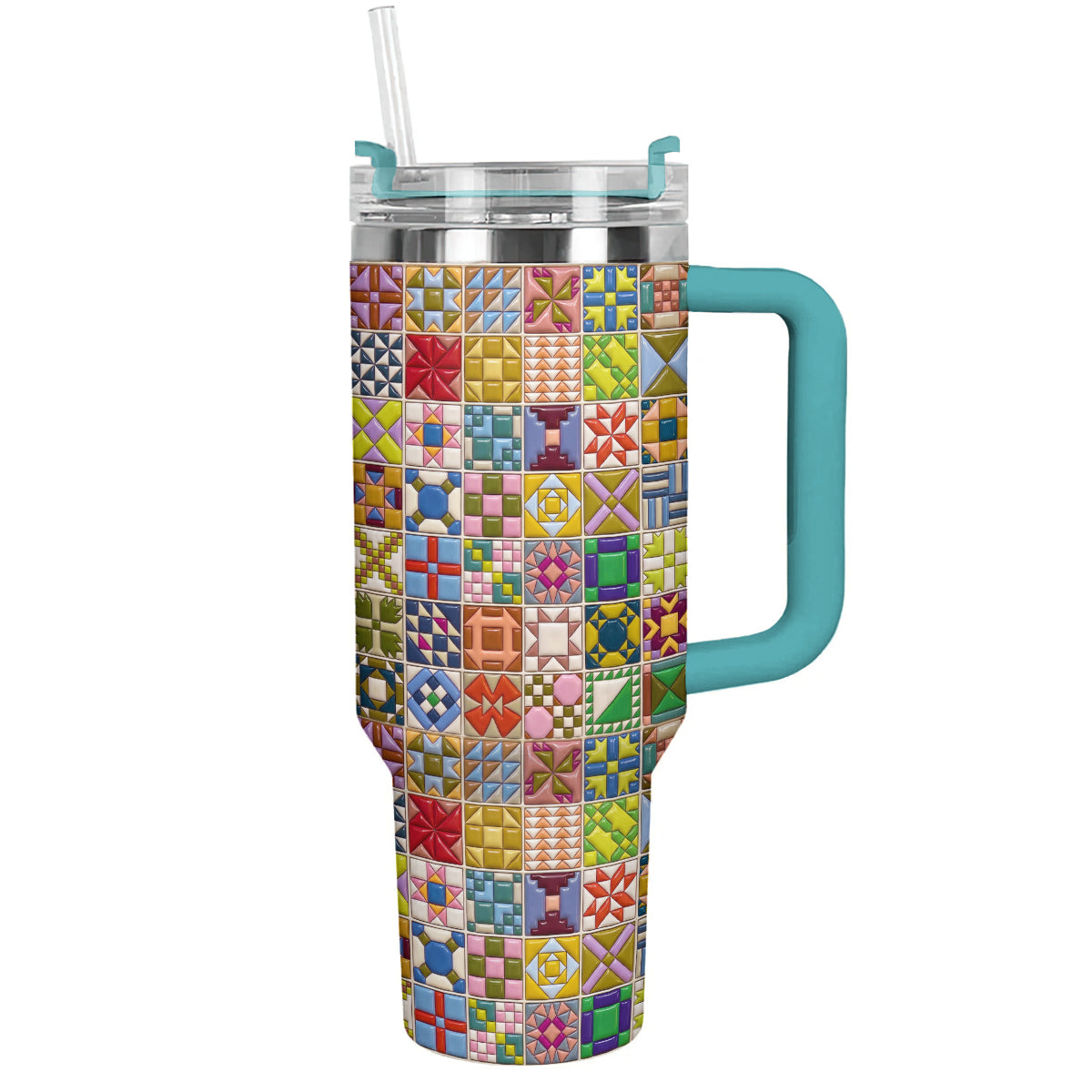 Sewing Lover 40 oz Tumbler Modern Quilt Blocks