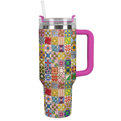 Sewing Lover 40 oz Tumbler Modern Quilt Blocks