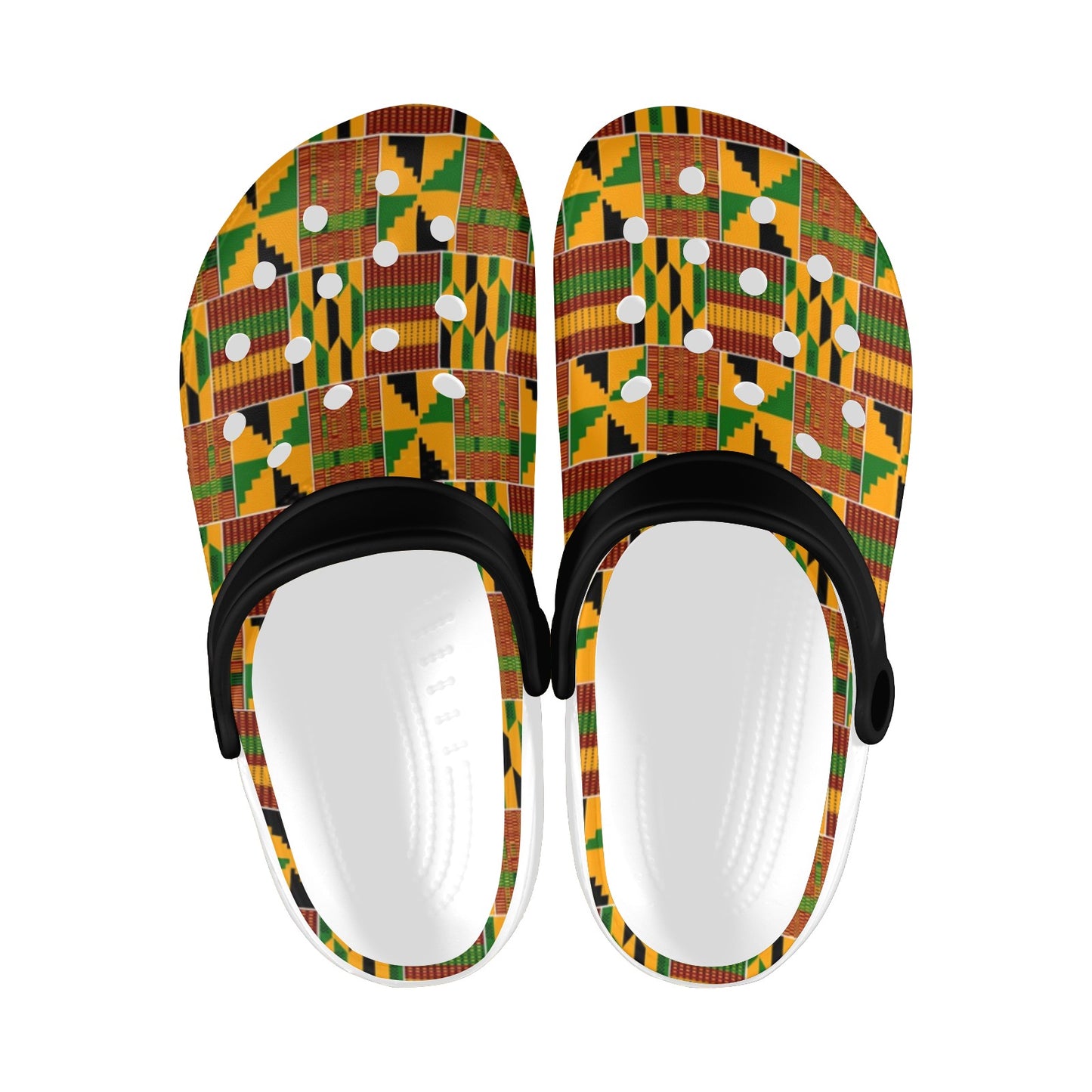 2026 Black History Month Graphic Clogs African Kente Inspired