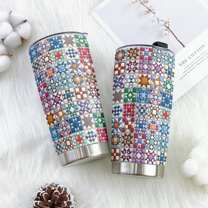 Sewing Lover 20 oz Tumbler Traditional Quilt Blocks