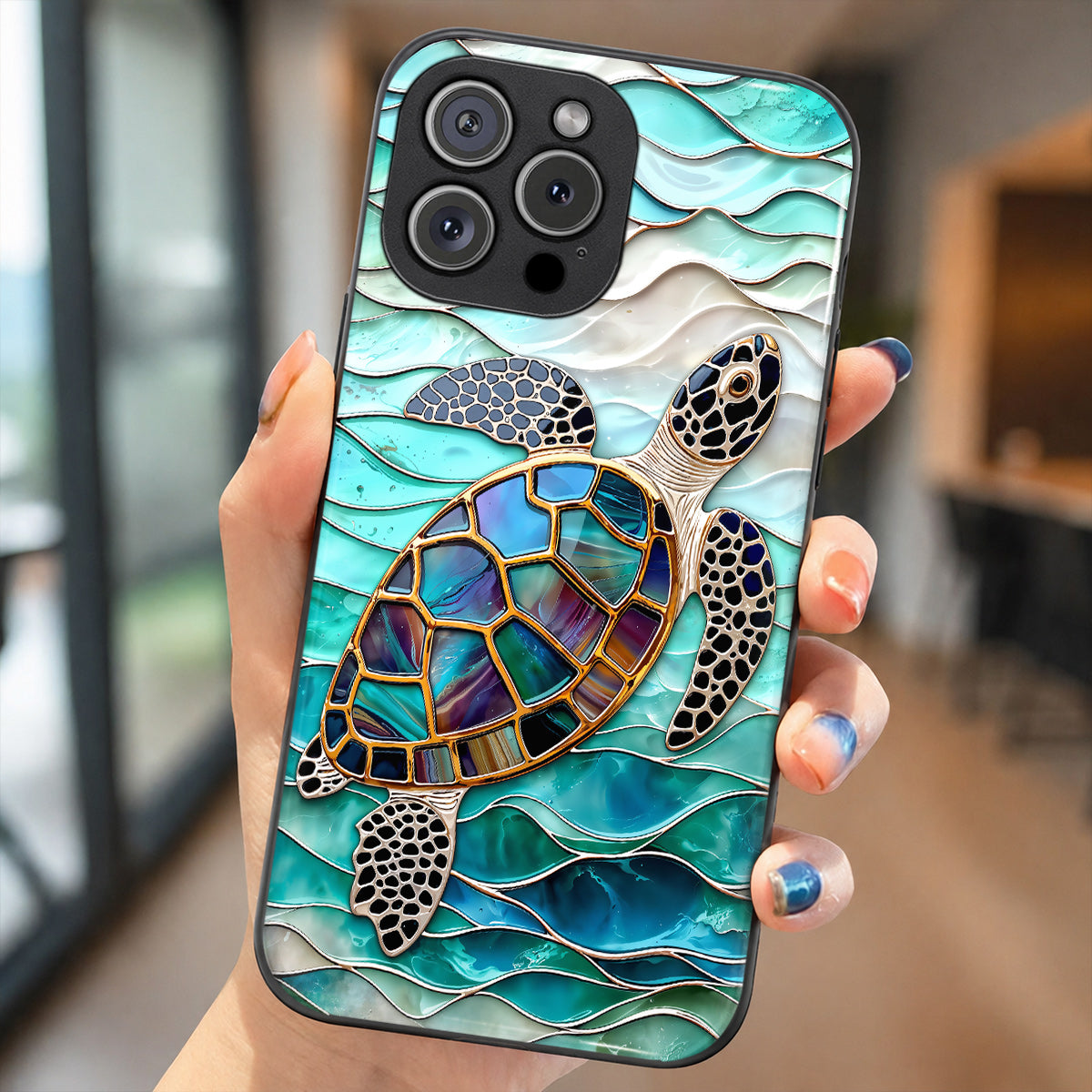 Sea Turtle Phone Case Sea Turtle In Turquoise Tides